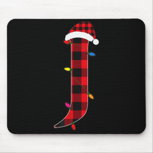 Tapis De Souris Lettre J initiale Nom Awesome Buffalo à carreaux N