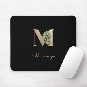 Tapis De Souris LETTRE MONOGRAPHIQUE BOtanique Élégante M