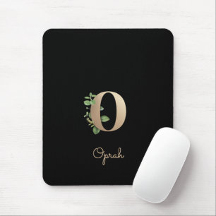 Tapis De Souris LETTRE MONOGRAPHIQUE BOtanique Élégante O