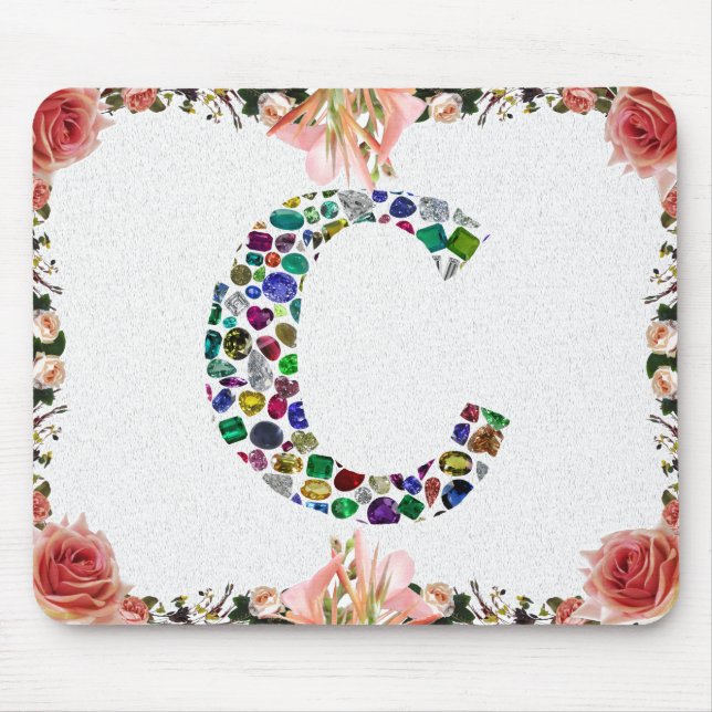 Tapis De Souris LETTRE MONOGRAPHIQUE INITIALE C Tendance (Devant)