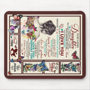 Tapis De Souris Lettre personnalisée à ma fille aimante