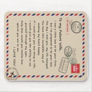 Tapis De Souris Lettre personnalisée à ma future épouse