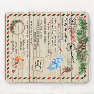 Tapis De Souris Lettre personnalisée à mon petit-fils de grand-pèr