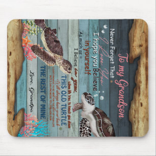 Tapis De Souris Lettre personnalisée à mon petit-fils de grand-pèr