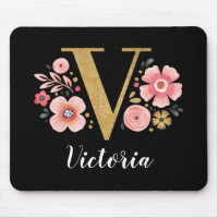 LETTRE ROSE VERTE V