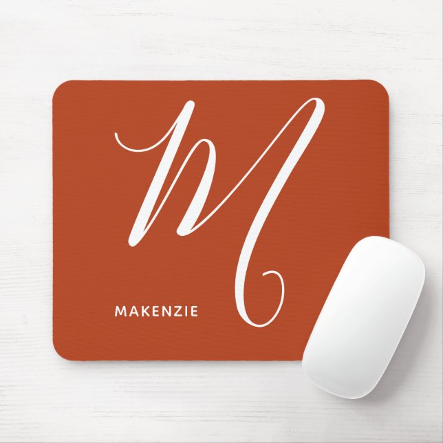 Tapis De Souris Lettre Script M Armé Orange (Avec souris)