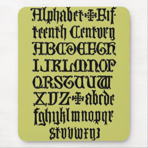 Tapis De Souris Lettres gothiques Souris