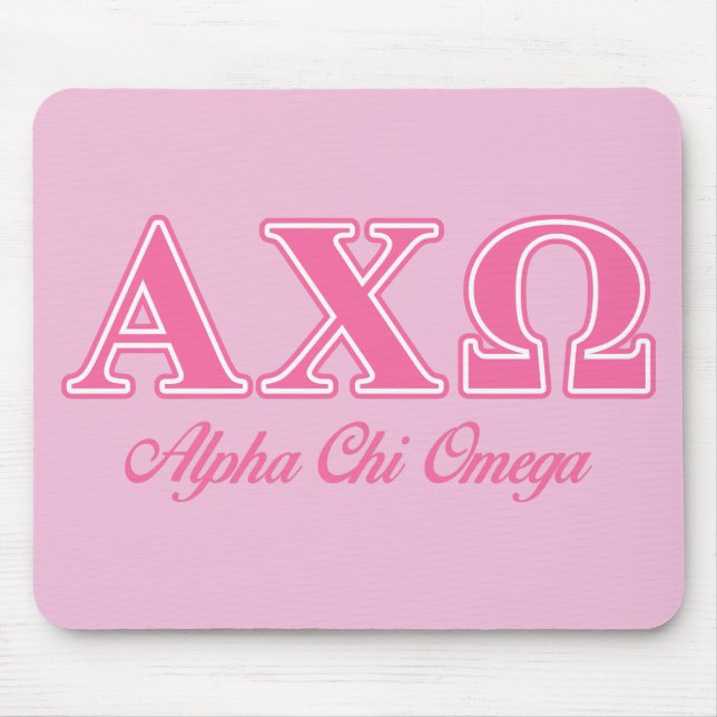 Tapis De Souris Lettres roses Alpha Chi Omega (Devant)