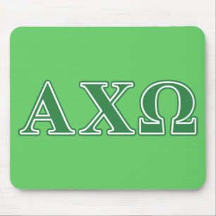 Tapis De Souris Lettres Vertes Alpha Chi Omega