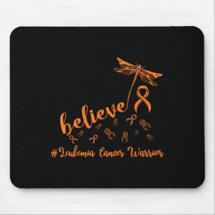Tapis De Souris Leucémie Cancer Guerrier libellule croire espoir