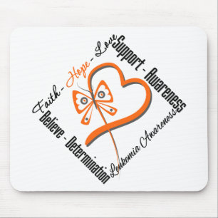 Tapis De Souris Leucémie Faith Hope Love Butterfly