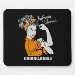 Tapis De Souris Leucémie Guerrier Incassable Conscience Cadeau Com