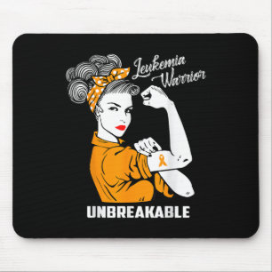 Tapis De Souris Leucémie Guerrier Indestructible Conscience Cadeau