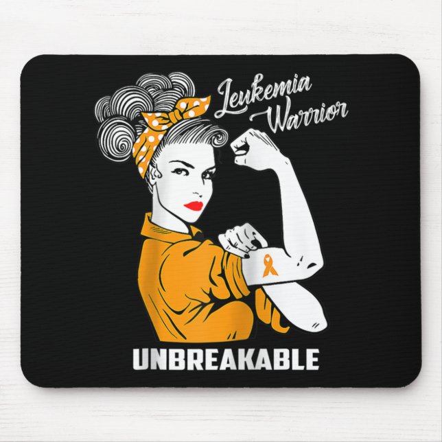Tapis De Souris Leucémie Guerrier Indestructible Conscience Don Te (Devant)