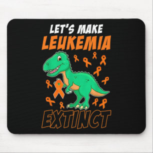 Tapis De Souris Leukemia Dinosaur Orange Ribbon Hématologue Repti