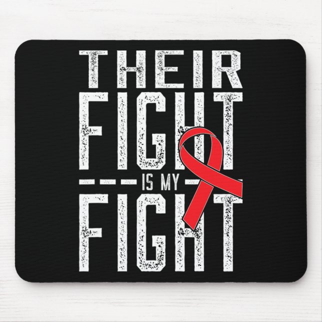 Tapis De Souris Leur combat est Ma lutte Conscience du cancer du s (Devant)