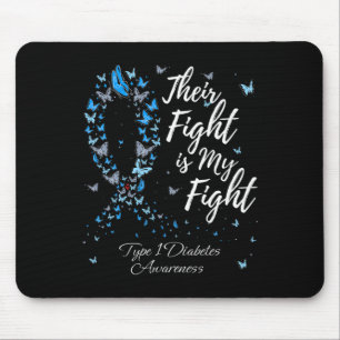Tapis De Souris Leur combat est mon combat T1d Type 1 Diabète Laur