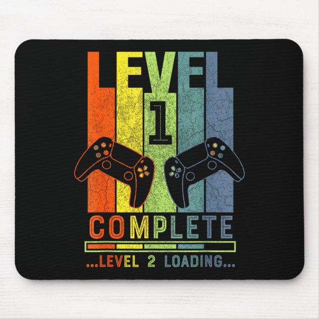 Tapis De Souris Level 1 Complete Gamer Gift 1 Years Wedding Annive (Devant)