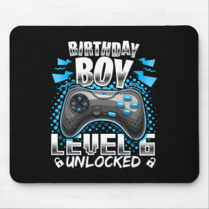 Tapis De Souris Level 6 Vidéo Game 6th Birthday Gamer Gif
