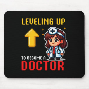 Tapis De Souris Levelup Doctor Ck To School Funny Gamer Girls