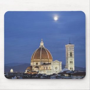 Tapis De Souris Lever de lune et cathédrale de Florence, Basilique