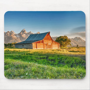 Tapis De Souris Lever de soleil à la grange de Moulton
