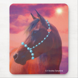 Tapis De Souris Lever de soleil Arabe Mousepad de portrait de