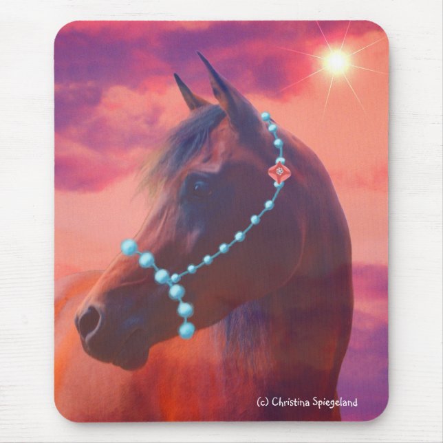 Tapis De Souris Lever de soleil Arabe Mousepad de portrait de (Devant)