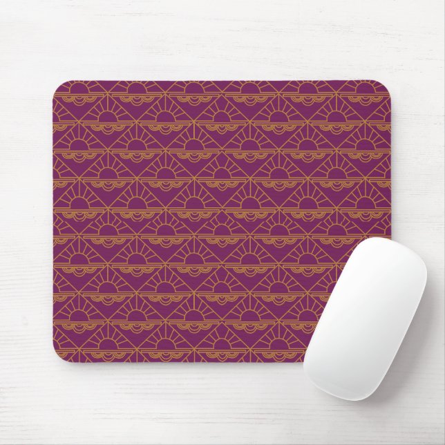 Tapis De Souris Lever de soleil Art déco (Avec souris)