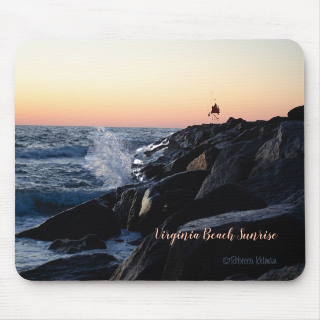 Tapis De Souris Lever de soleil au Jetty - Virginia Beach 02 juill (Devant)