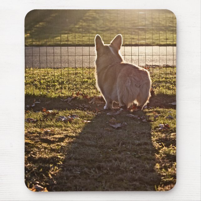 Tapis De Souris Lever de soleil de corgi (Devant)