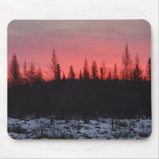 Tapis de souris lever de soleil fin d'hiver