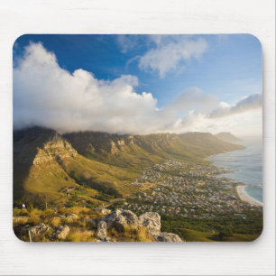 Tapis De Souris Lever de soleil sur Camps Bay et Table Mountain