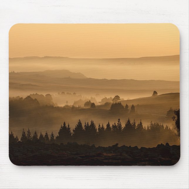 Tapis De Souris Lever De Soleil Sur Le Paysage De Misty Rolling Hi (Devant)