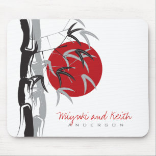 Tapis De Souris Lever du soleil oriental Jardin Zen Bambou Mariage