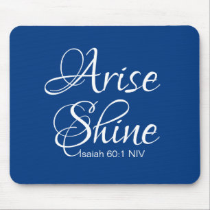 Tapis De Souris Lever et briller la Bible Verse Faith