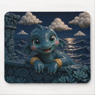 Tapis De Souris Léviathan bébé mignon, mythique
