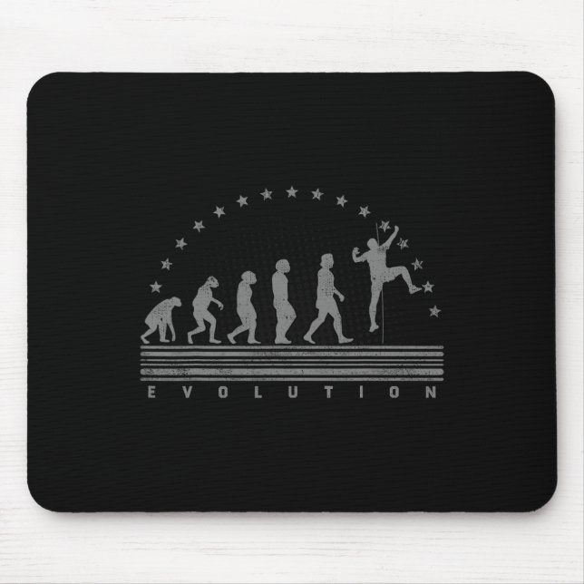 Tapis De Souris L'évolution rétro de l'escalade Hommes Bloc Boulde (Devant)