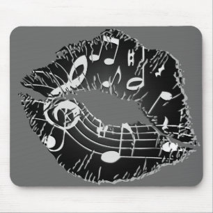 Tapis De Souris Lèvres Mousepad de musique