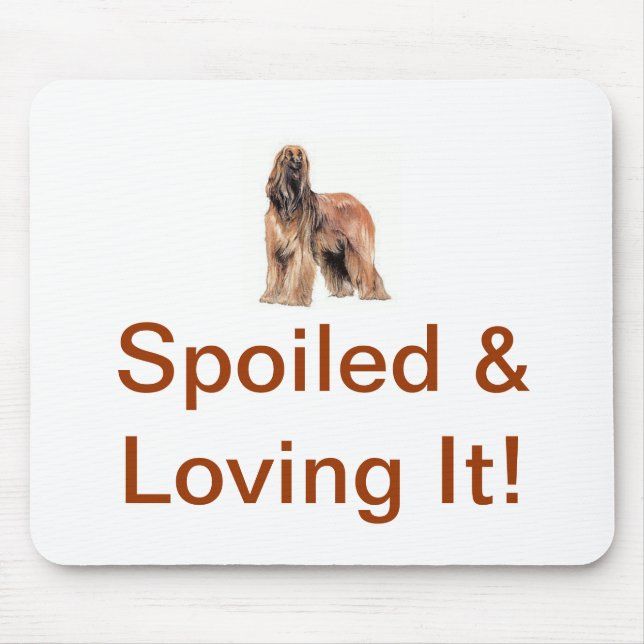 Tapis De Souris Lévrier afghan (Devant)