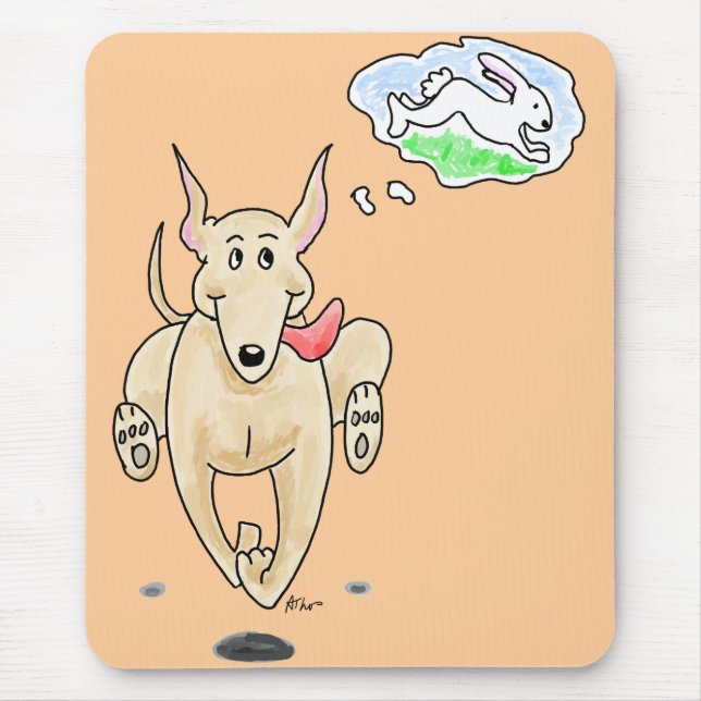 Tapis De Souris Lévrier courant Mousepad (Devant)
