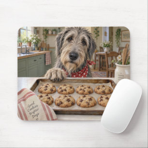 Tapis De Souris Lévrier irlandais avec biscuits aux pépites de cho