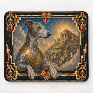 Tapis De Souris Lévrier Whippet, chien Art Déco