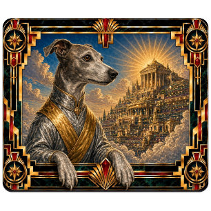 Tapis De Souris Lévrier Whippet, chien Art Déco