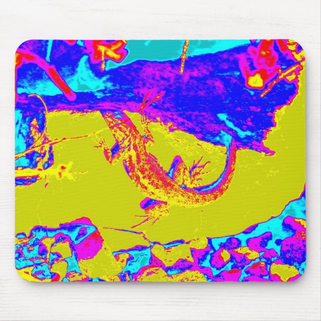 Tapis De Souris lézard coloré mousepad (Devant)