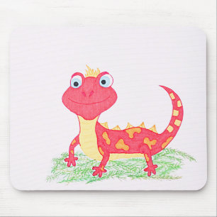 Tapis De Souris Lézard rouge