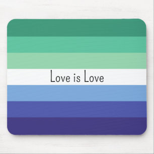 Tapis De Souris LGBTQ Gay Drapeau L'amour est amour Texte personna