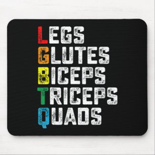Tapis De Souris Lgbtq Legs Glutes Biceps Triceps Quads Funny Gym G