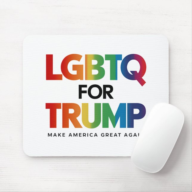 TAPIS DE SOURIS LGBTQ POUR TRUMP GAY LESBIAN POUR TRUMP 2024 (Avec souris)