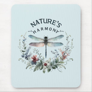 Tapis De Souris L'harmonie de la nature - libellule artistique